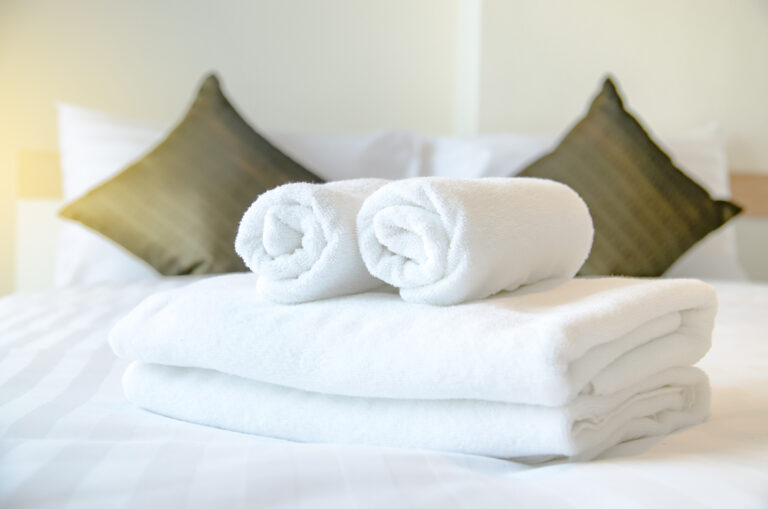 Towel in Hotel Room , Welcome guests , Room service